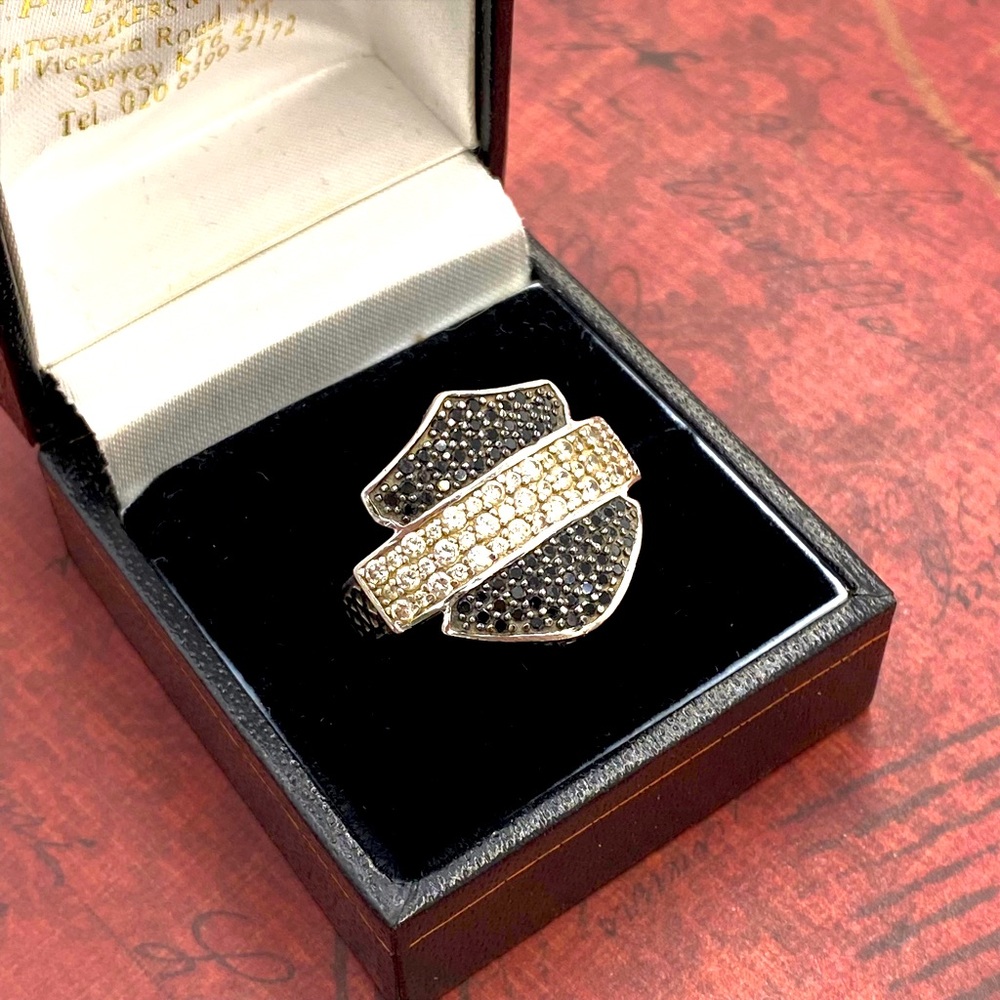 Harley-Davidson Bar Shield Crystal Ring